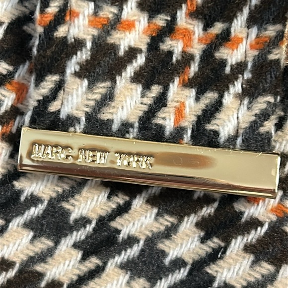 Marc New York Andrew Marc Houndstooth Longline Open Belted Sleeveless Jacket L - Picture 12 of 16